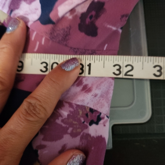 Catherines  floral georgette button down roll tab sleeves  3x nwt work Wear - Picture 10 of 12